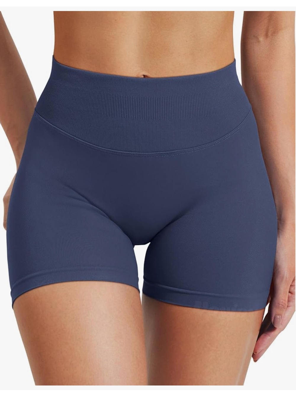 Amazon Women’s Navy Blue Bike Shorts with High Waistband